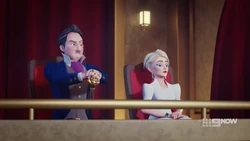 Dr Alvah and Carter Greene’s box seat.