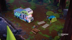 Mia's Camper Van in the series.