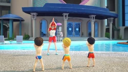 Jumping jacks exercise with Stephanie.