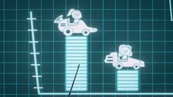 Vicky and Mia's racing stats.