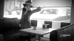 Emma asking who was in the Diner when the necklace disappeared, very dramatically.