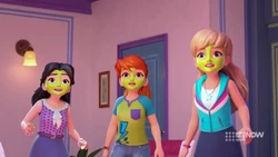 The girls are worried about Olivia being in danger.