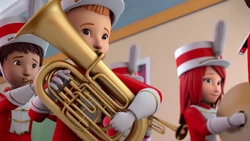 Zoey in the school marching band