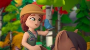 Autumn holding a Bird