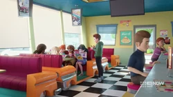 Ethan taking food orders.