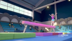 Stephanie’s opening pose.