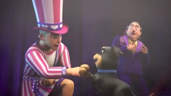 Franco and Apollo fistpaw bumping.