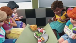 Stephanie said split the salad, not the table!