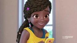 Andrea can’t keep her excitement contained!