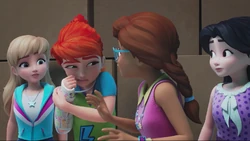 Mia making sure Olivia doesn't shake her arm again.