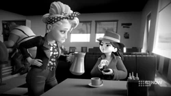 Emma interrogating Dottie.