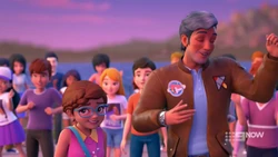 Olivia making another new discovery, dads are amazingly embarrassing.