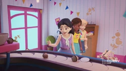 The only thing that survived the disaster was six cupcakes and Emma just splatted them all on the floor!