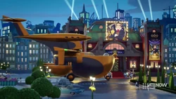 The sound is because Carter is parking his private airplane on the red carpet.