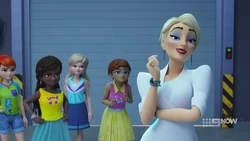 Dr Alvah telling the girls exactly how to sabotage the hotel construction and being sneaky about it.