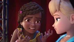 Andrea has suddenly lost her performing confidence!