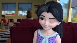 plus, she winks at him.