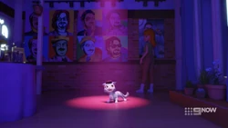 Because he was waiting for the spotlight to turn on.