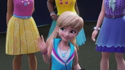 Stephanie nervously says "Hi" to Kenny.