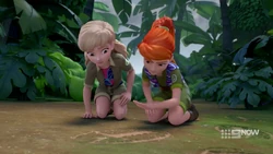 over some really big footprints.