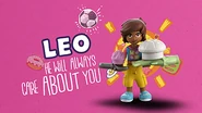 Leo in the original reveal trailer