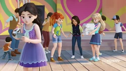 The girls heard the sound of the crash and are wondering what happened.