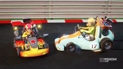 VickyTryingToCauseAccident.png (2.07 MB) Vicky trying to wreck George, but Mia braked fast enough to not crash.