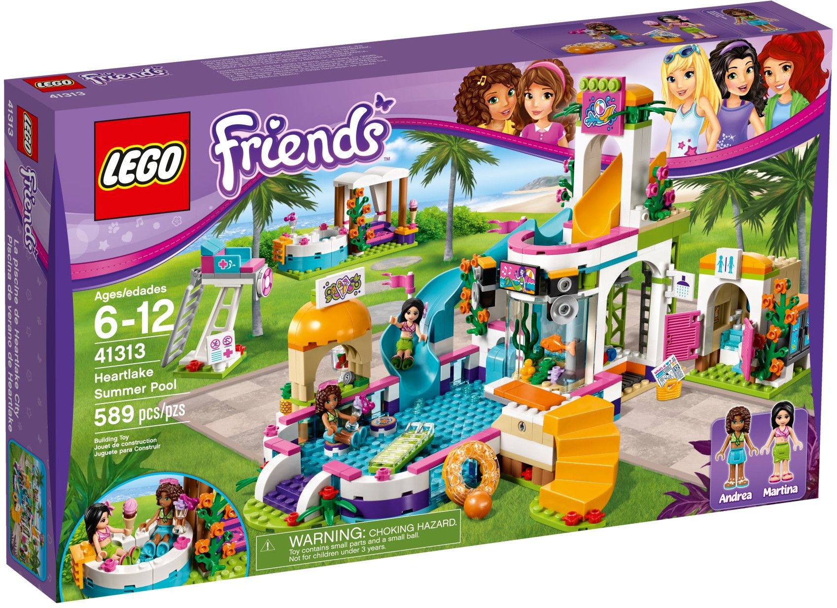 lego friends summer pool