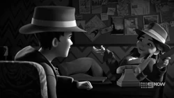 and promises to send Ethan a telegram when she solves the case.
