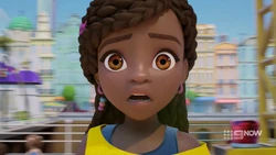 Andrea having a stress induced panic attack.