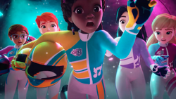 And Andrea tripped over it, ruining the dramatic entrance.