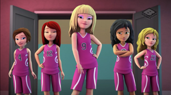 The Glams basketball team.