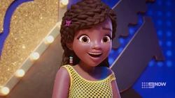 Andrea is very happy with the score.