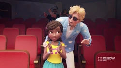 Getting Andrea to promise to keep the tv special a secret.