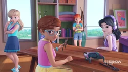 Girls wondering why Andrea is getting their attention.