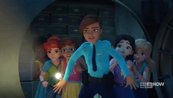 Someone else is in the bank.