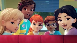 The girls in aww of Vicky.