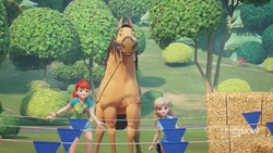 Mia, Bella and Stephanie after completing their run through the obstacle course.