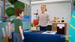 Sports Agent booth at the career fair.