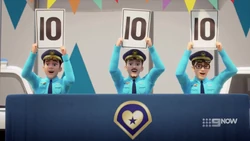 Barney’s test score.