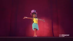 Andrea being a performing star.