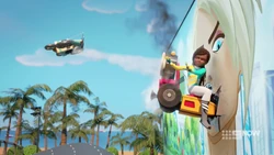 23AndreaYouCanStopNow.png (2.09 MB) Zobo spraying Andrea with extinguisher foam (again).