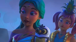 Two sisters…..and an owl.