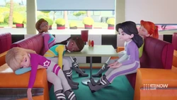 The girls are exhausted, but Emma is still perky!