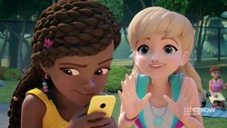 Stephanie reminding Andrea to have fun, not to worry about winning.