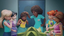 Donna telling everyone about the time Andrea got her head stuck in a sweater.