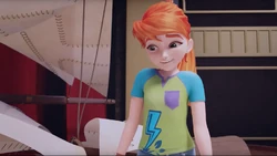 Mia wondering why Stephanie is looking at her.