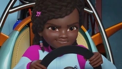 Andrea, desperate to drive.