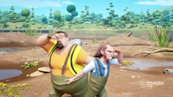 Joey and Ricky striking dramatic exploration poses.