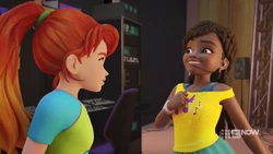 Andrea is liking that being the centre of attention is a crucial part of Olivia’s plan.